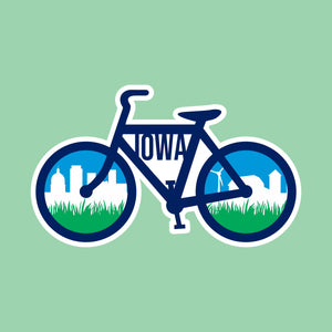 Biking Iowa sticker