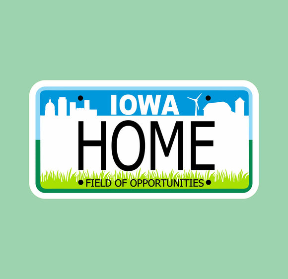 Iowa license plate sticker