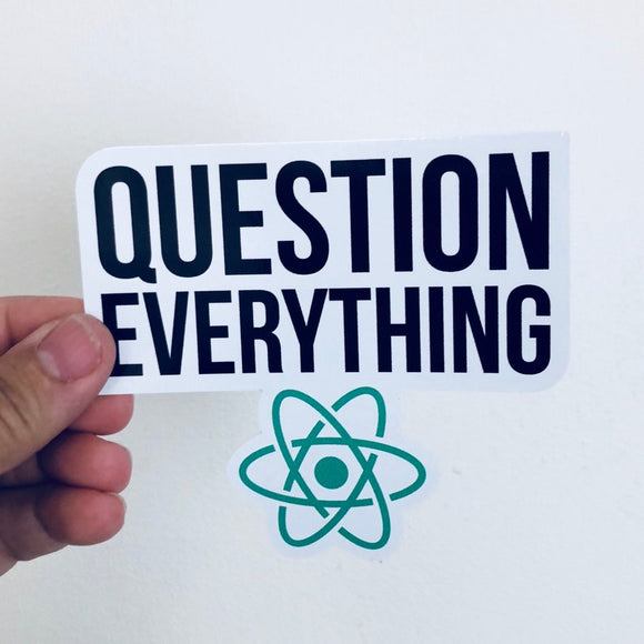 question everything sticker