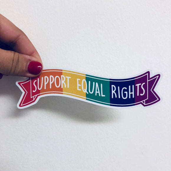 support equal rights banner sticker